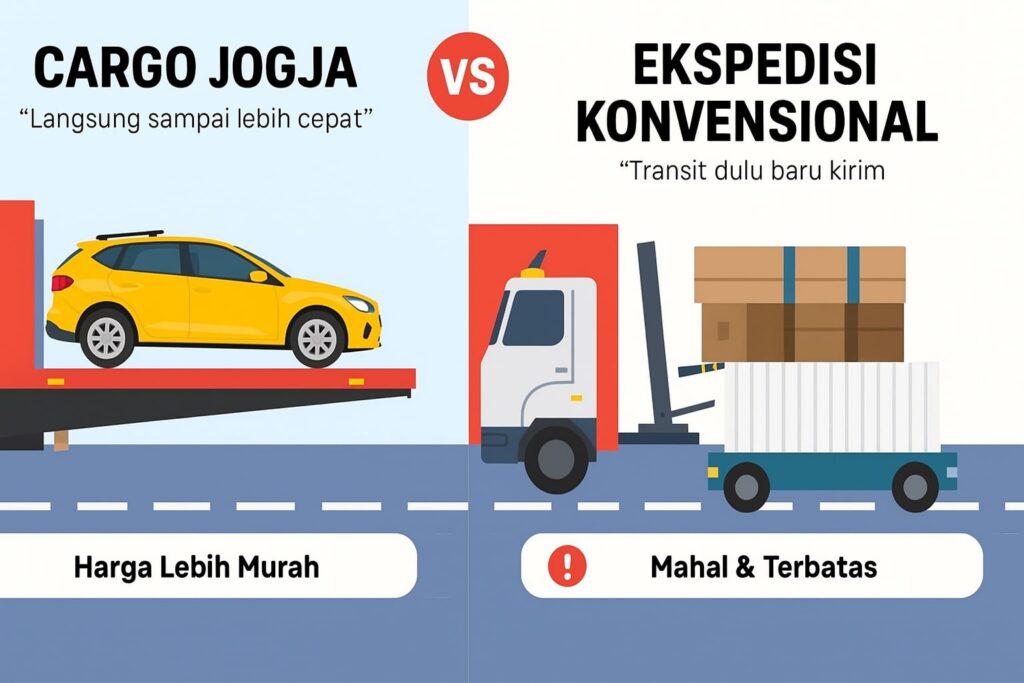 Perbandingan proses pengiriman cargo mobil dengan ekspedisi konvensional